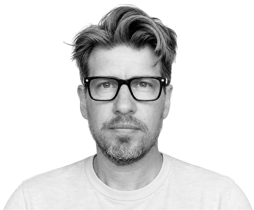Olly Whitman – Brand Strategist, eyes redacted by an orange bar
