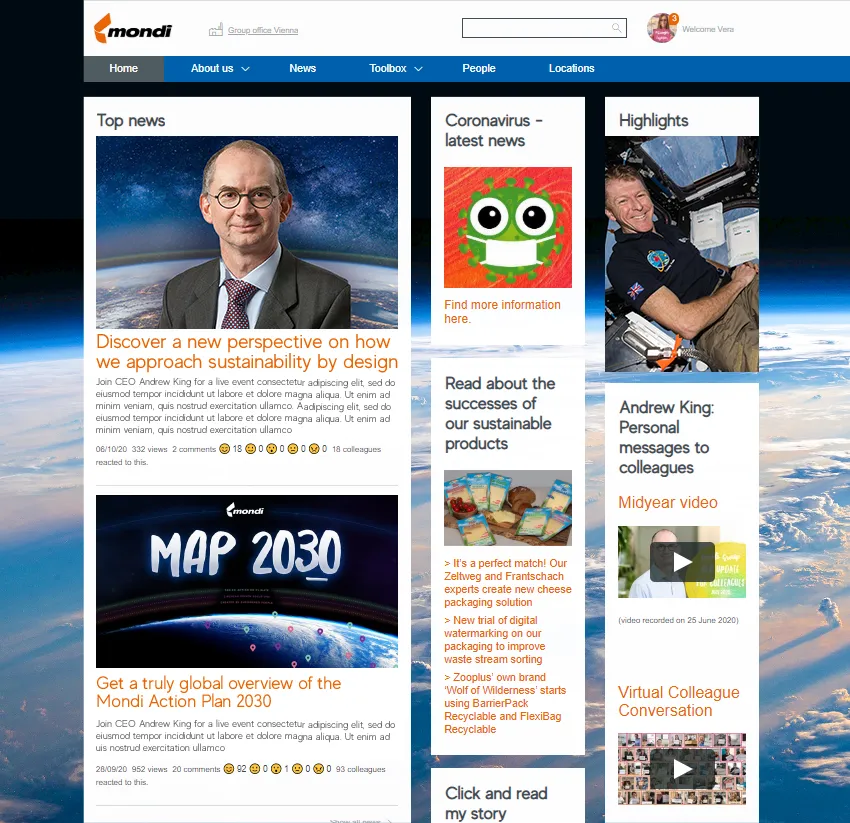 Mondi MAP 2030 campaign takeover